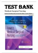 Test Bank For Lewis's Medical-Surgical Nursing: Assessment and Management of Clinical Problems,  12th Edition by Mariann M. Harding, Jeffrey Kwong, Debra Hagler, All Chapters